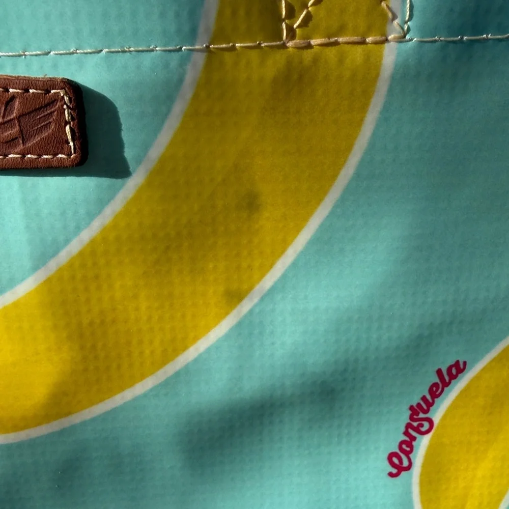 Consuela Turquoise Banana Print Tote - Picture 6 of 9